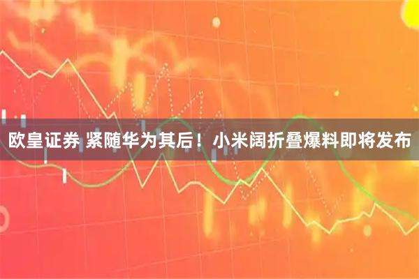 欧皇证券 紧随华为其后！小米阔折叠爆料即将发布
