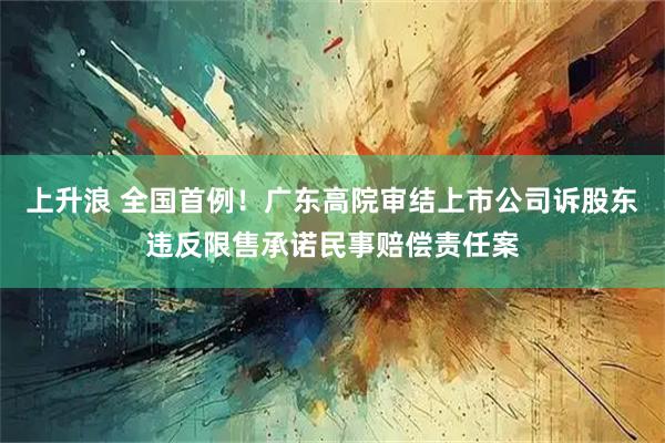 上升浪 全国首例！广东高院审结上市公司诉股东违反限售承诺民事赔偿责任案